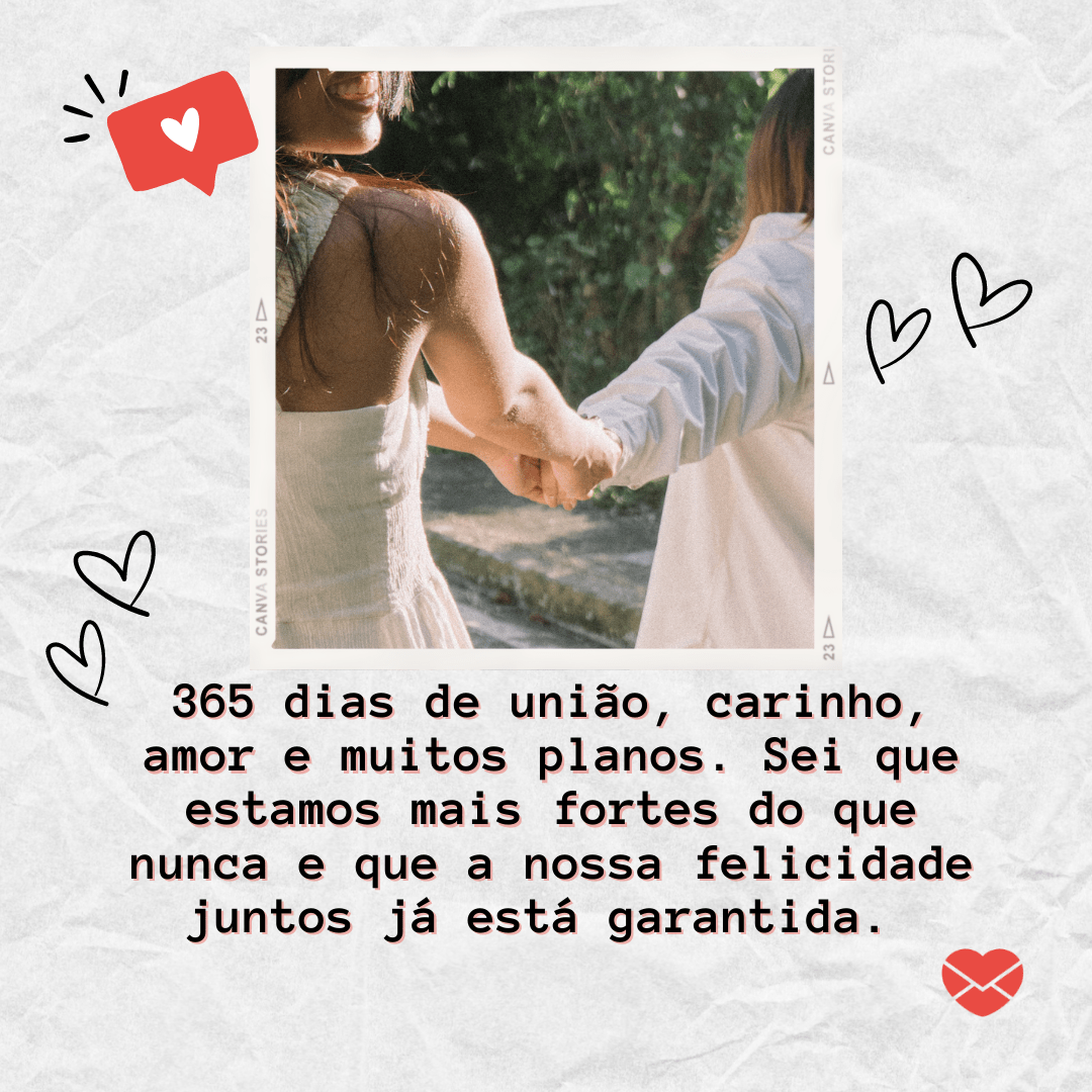 Mensagens para celebrar 12 meses de namoro