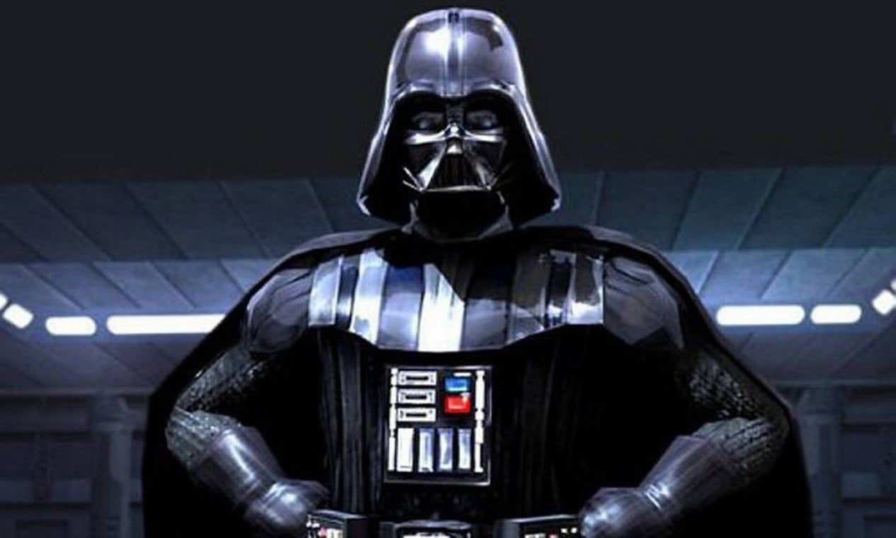 Darth Vader com as mãos na cintura