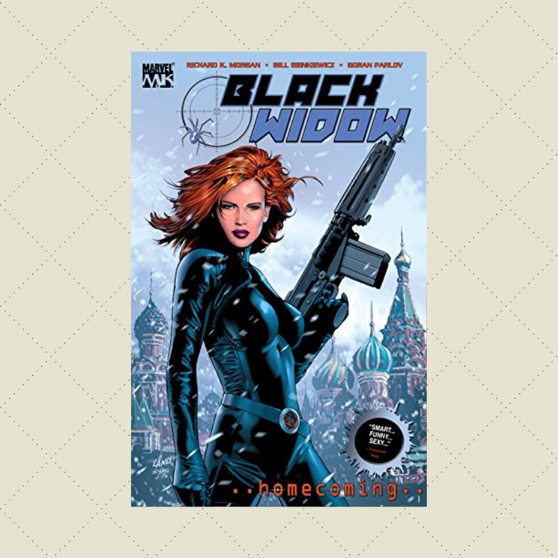 Capa da história em quadrinhos 'Black Widow: Homecoming'.