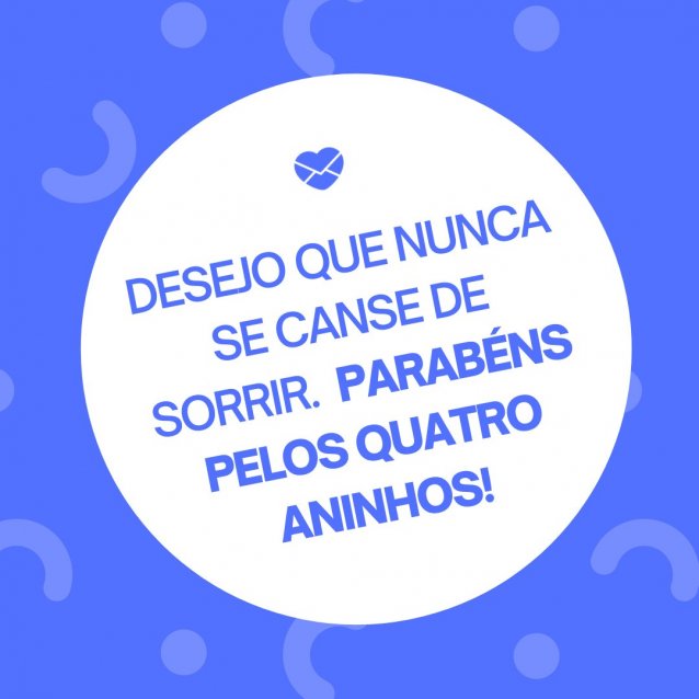 Mensagens de aniversário para 4 anos - desejos de luz!