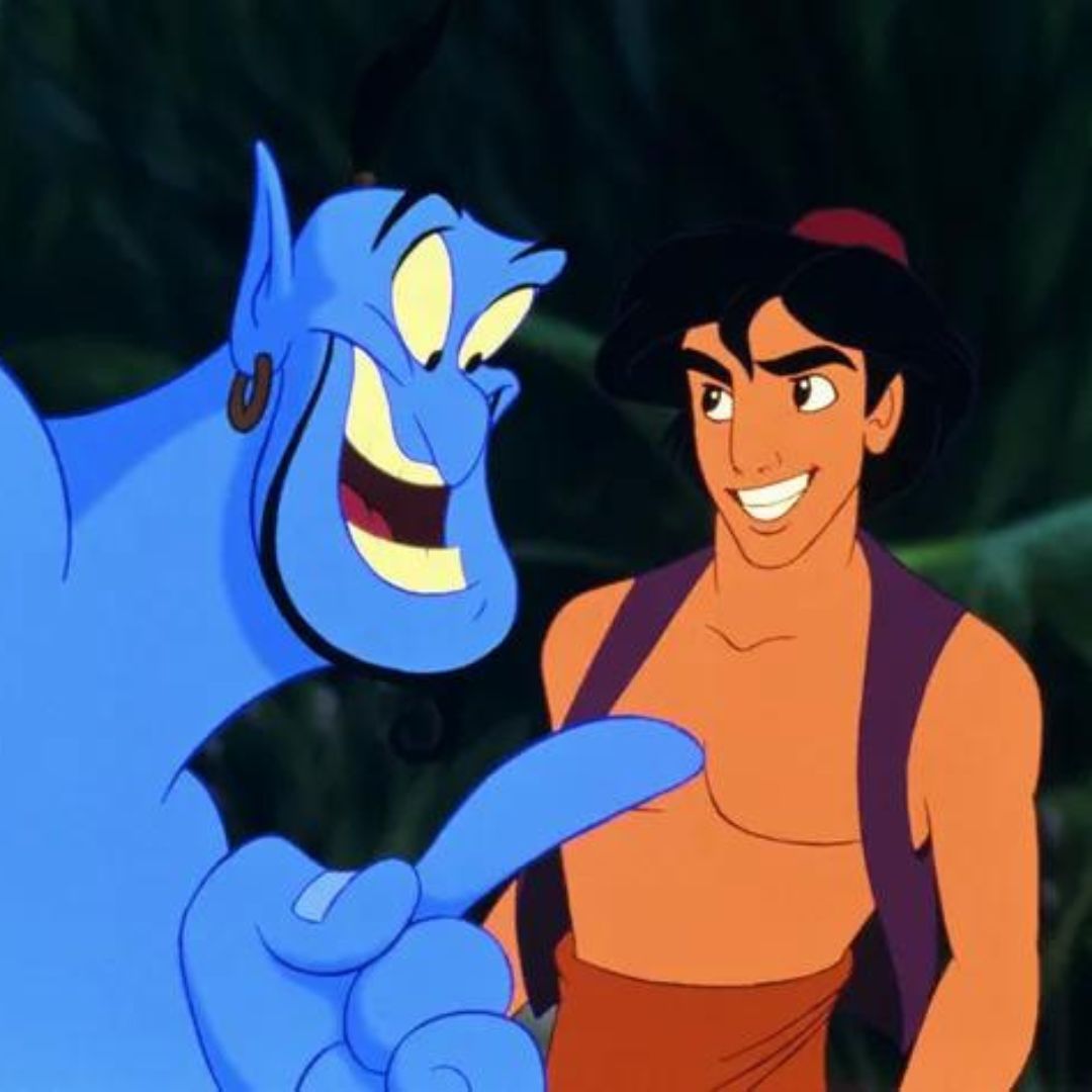 Personagens Aladdin e Gênio- Frases de Aladdin