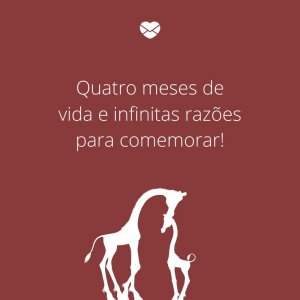 Mensagens Com Amor/Canva 'Quatro meses de vida e infinitas razões para comemorar! ' -Mensagens para bebê de 4 meses