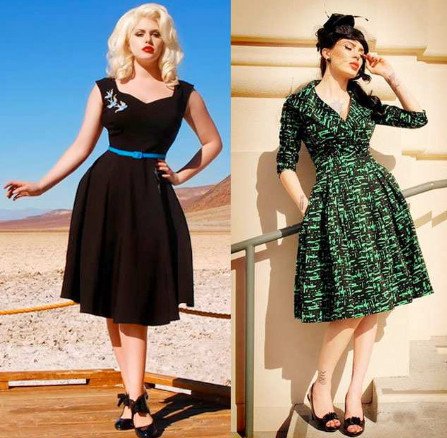 vestidos dos anos 50