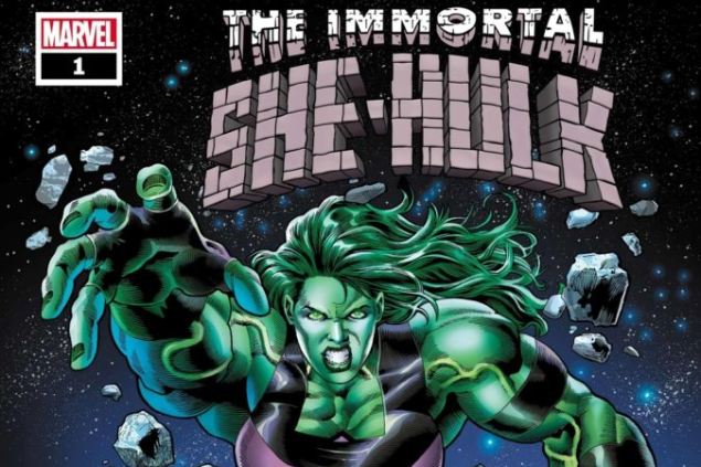 Capa do HQ de  'She-Hulk, a Imortal'