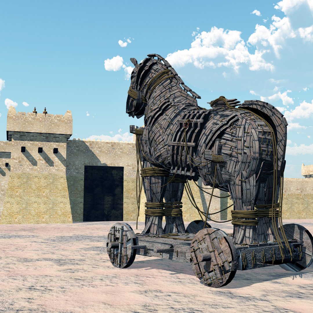 Imagem ilustrativa do cavalo de Troia