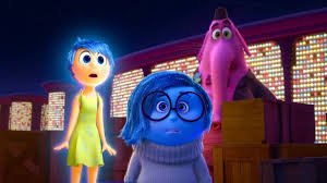 Reprodução Disney Pixar Personagens Tristeza, Alegria e Bing-Bong olhando para o subconsciente abismados