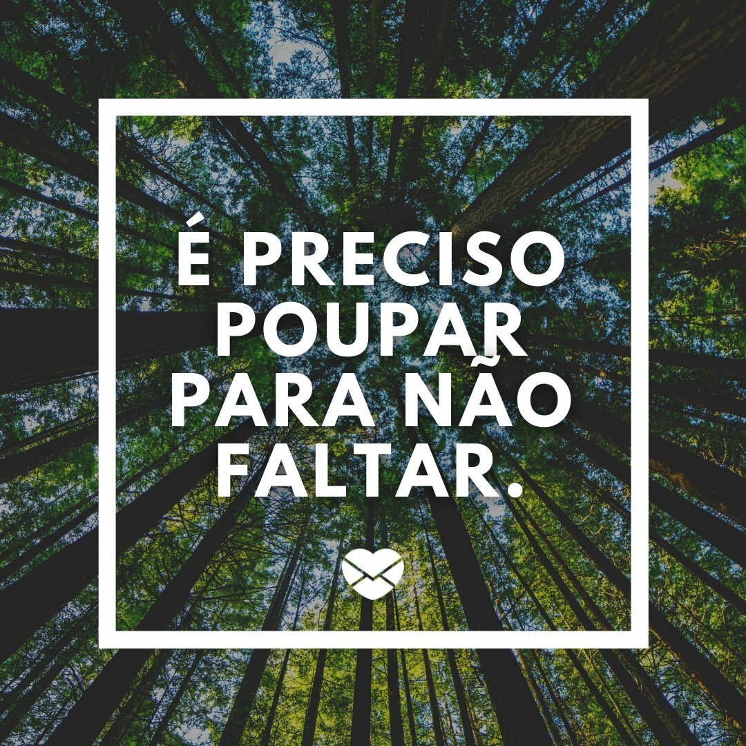 'É preciso poupar para não faltar.' - Dia da natureza