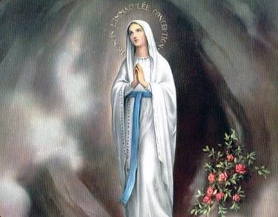 Imagem de Nossa Senhora de Lourdes.