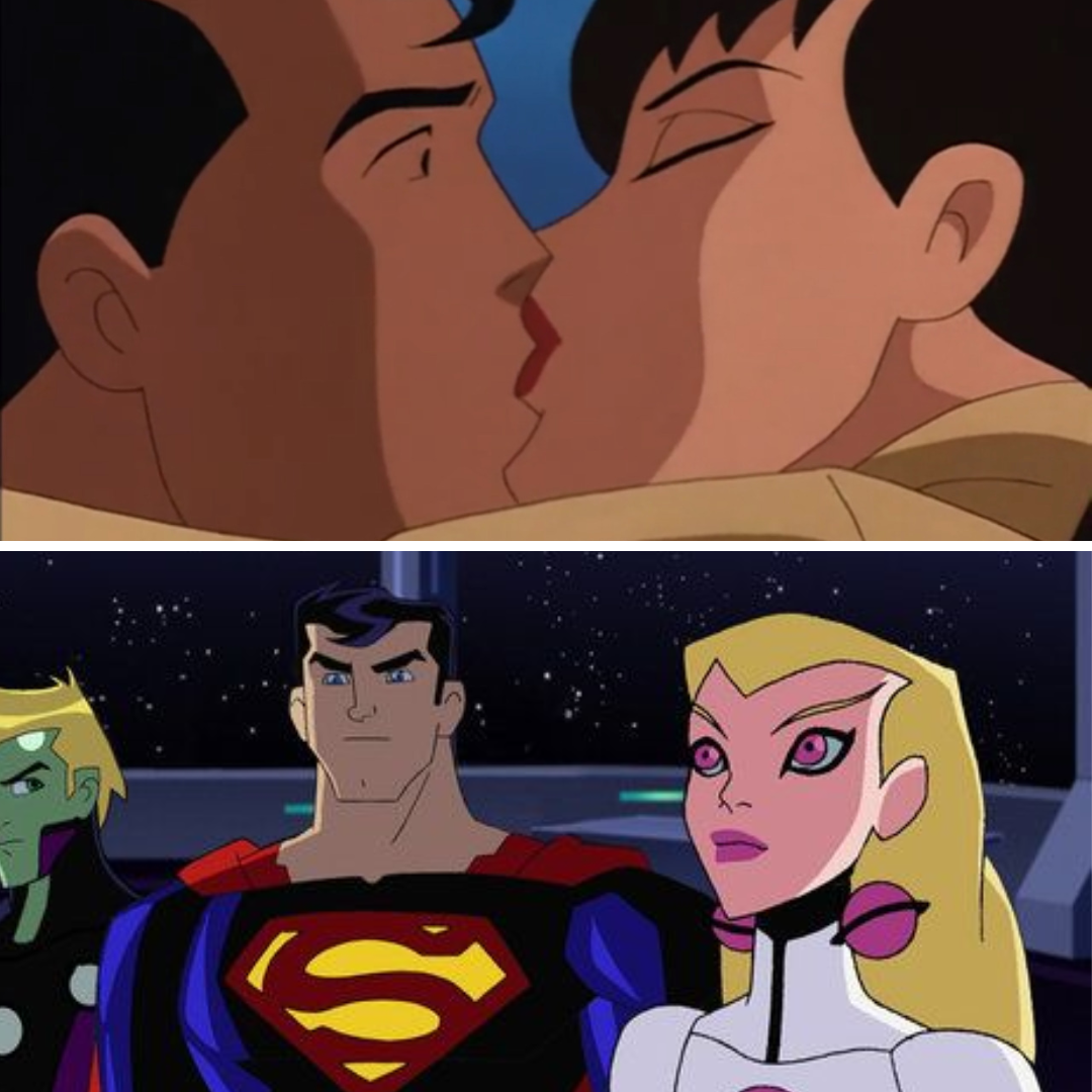 Cenas das animações de Superman.