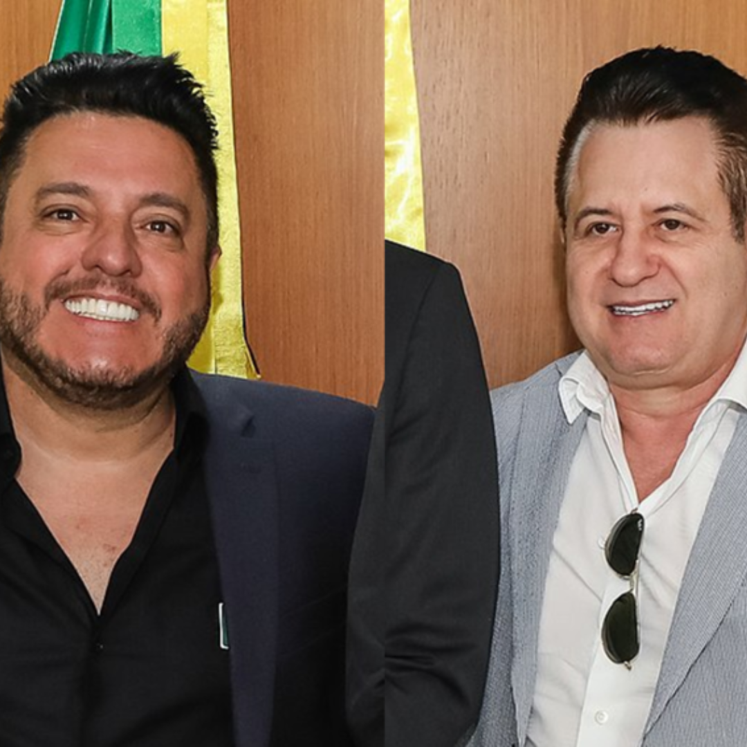 Bruno e Marrone em foto presidencial com Jair Bolsonaro