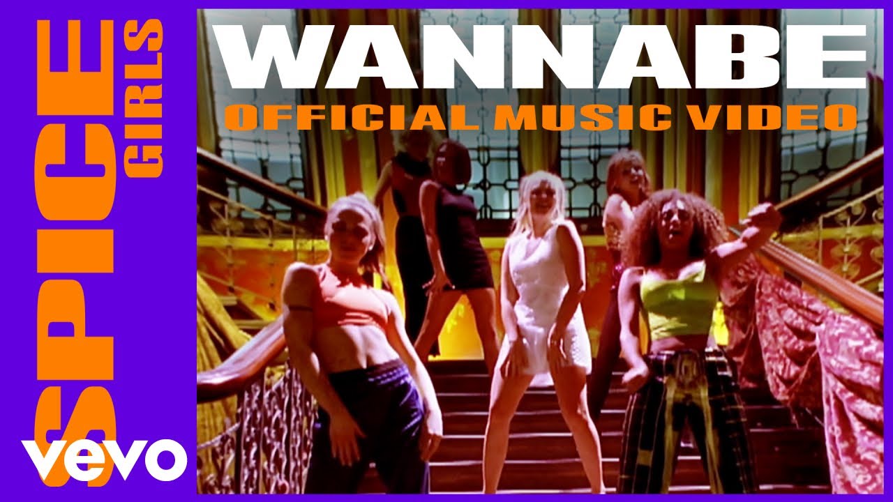 Thumbnail YouTube do clipe da música Wannabe de Spice Girls