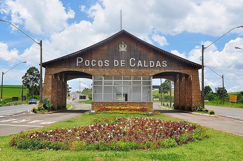 Entrada de Poços de Caldas em Minas Gerais