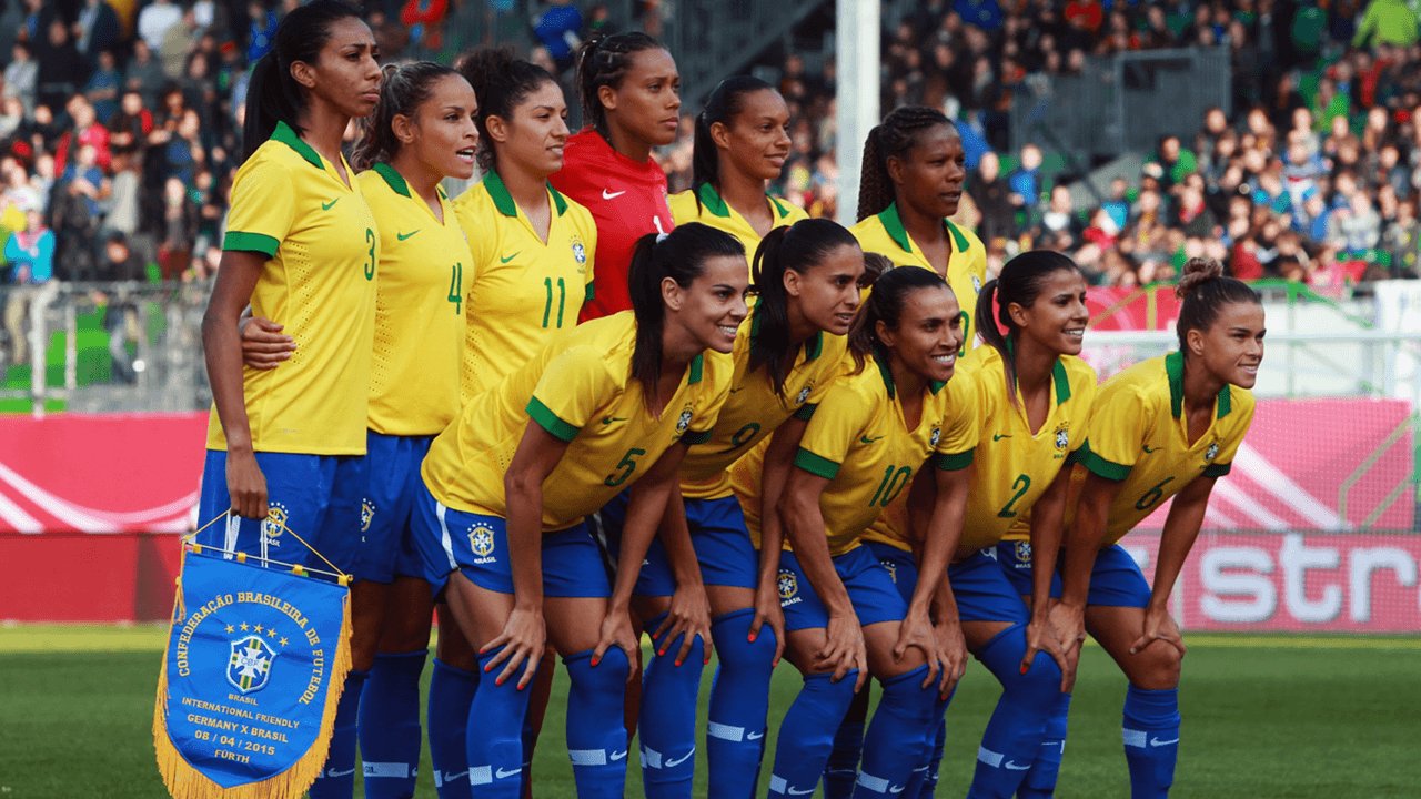 Seleção brasileira de futebol feminino em campo