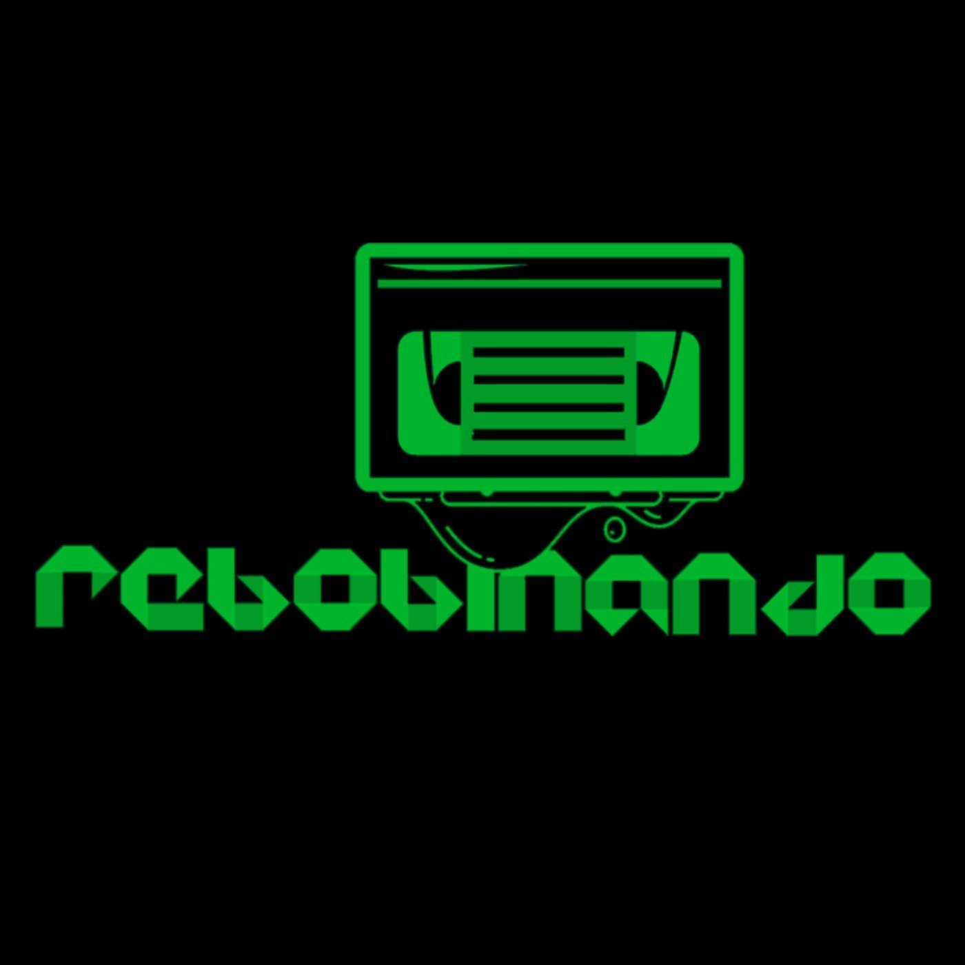 Logotipo do podcast Rebobinando