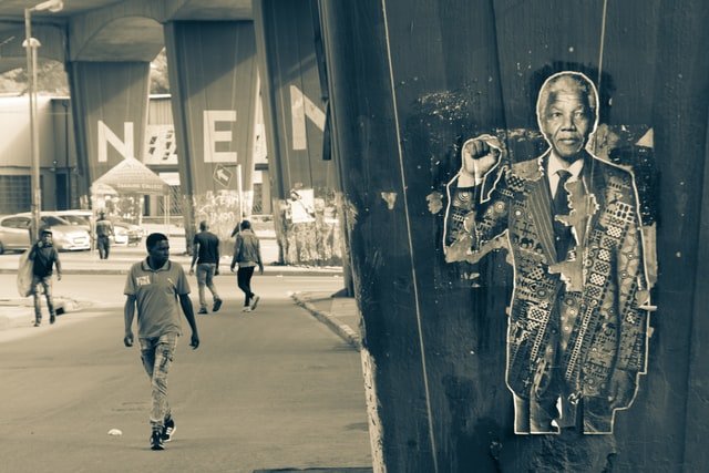 Ilustração de Nelson Mandela.