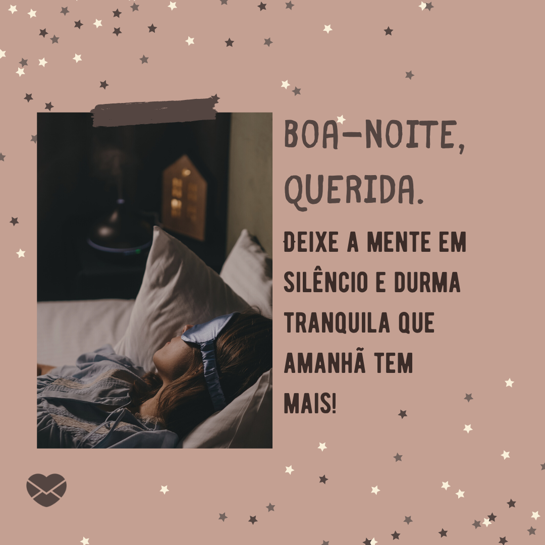 polina kovaleva de pexels/ sketchify/ Canva/ Mensagens com amor 'Boa-noite, querida. Deixe a mente em silêncio e durma tranquila que amanhã tem mais!'- Mensagem de boa noite para amiga