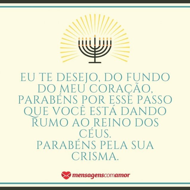 Mensagem de crisma - Celebrando a escolha de Deus na vida