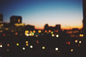 Luzes borradas da cidade.