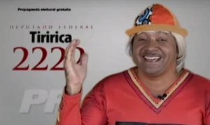 Tiririca durante sua campanha eleitoral