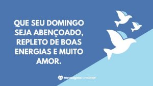 'Que seu domingo seja abençoado, repleto de boas energias e muito amor.' - Mensagem de domingo abençoado