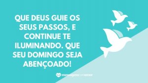'Que Deus guie os seus passos, e continue te iluminando. Que seu domingo seja abençoado!' - Mensagem de domingo abençoado