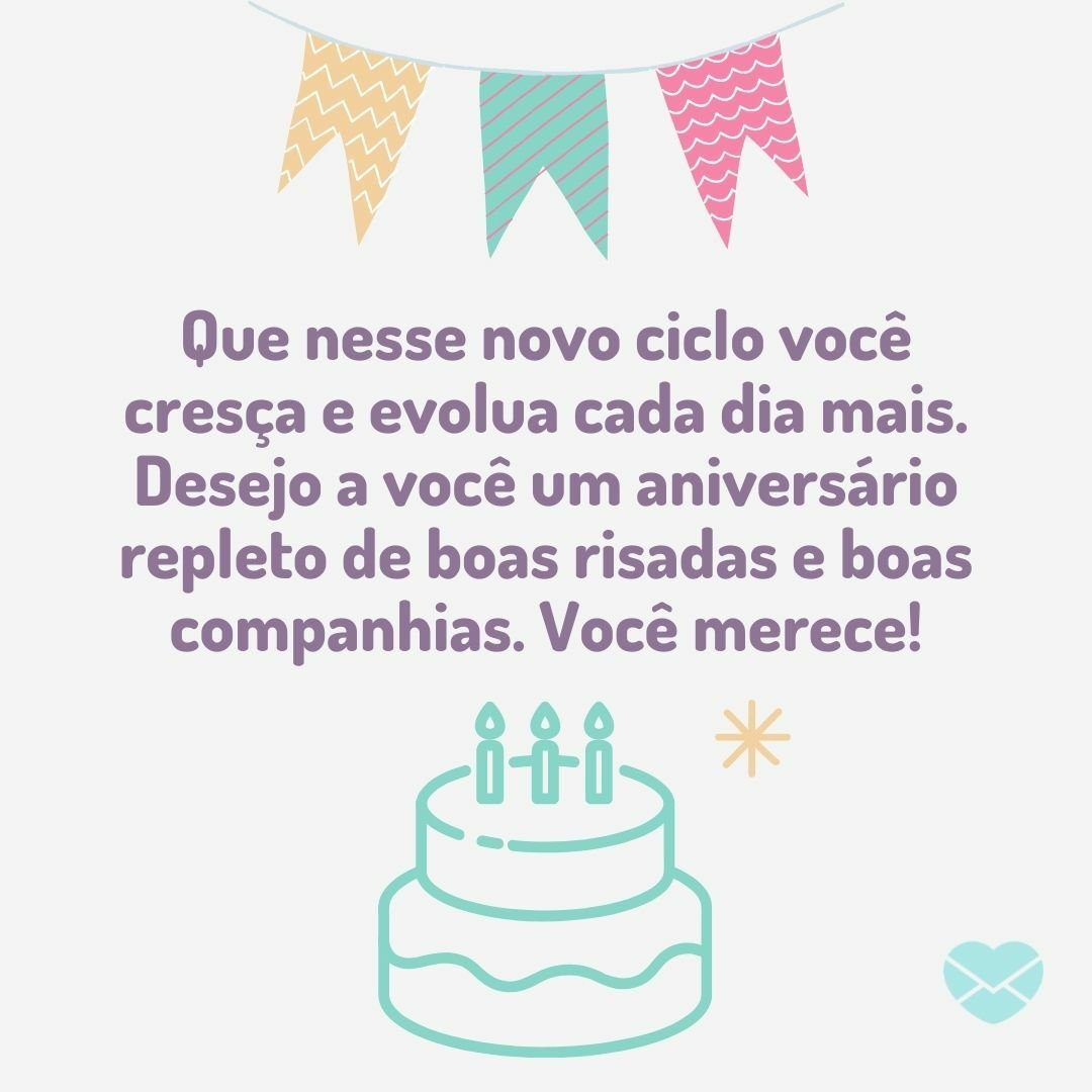 Mensagem de aniversário simples. A simplicidade tem valor!