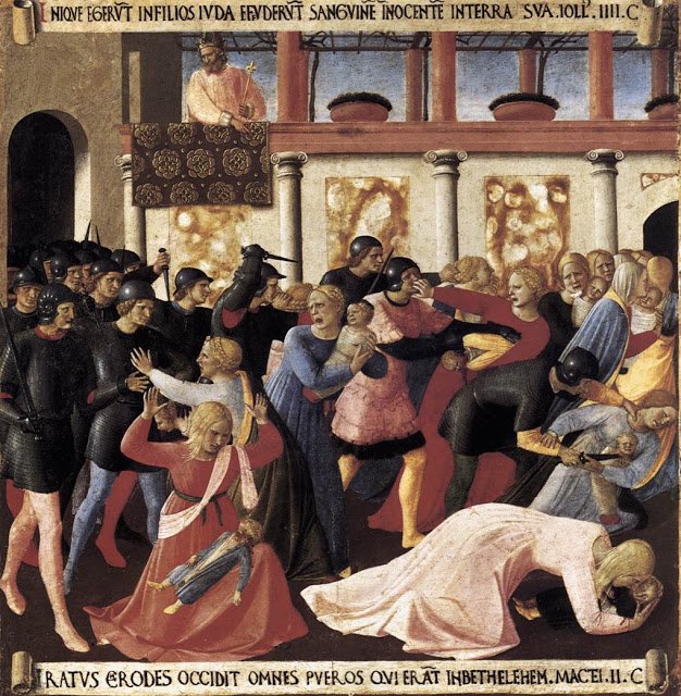 Pintura 'Massacre dos Inocentes' do Museu Nacional de São Marcos de Florença, na Itália.