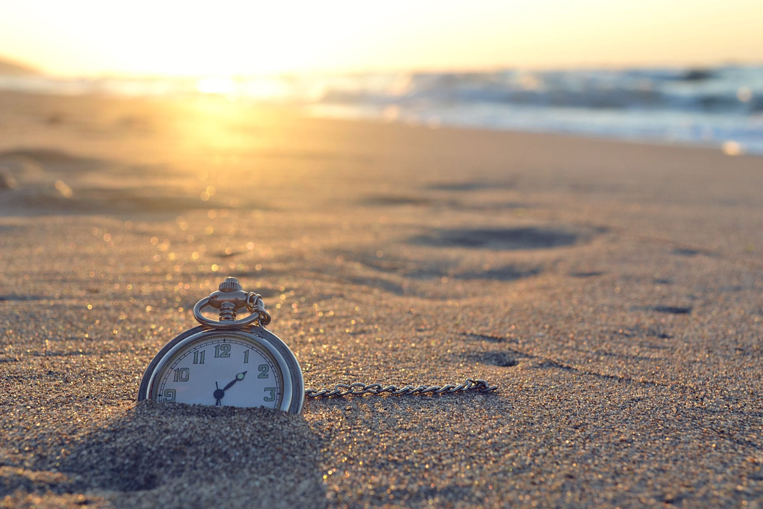 Foto de relógio em areia