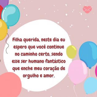 'Filha querida, você possui uma visão espiritual que me deixa emocionada e sempre me causa maravilhamento.' - Mensagem de aniversário de mãe para filha evangélica