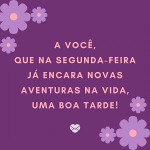 'A você, que na segunda-feira já encara novas aventuras na vida, uma boa tarde!' - Mensagens de boa-tarde de domingo