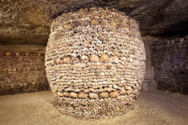 Imagem da catacumba de Paris