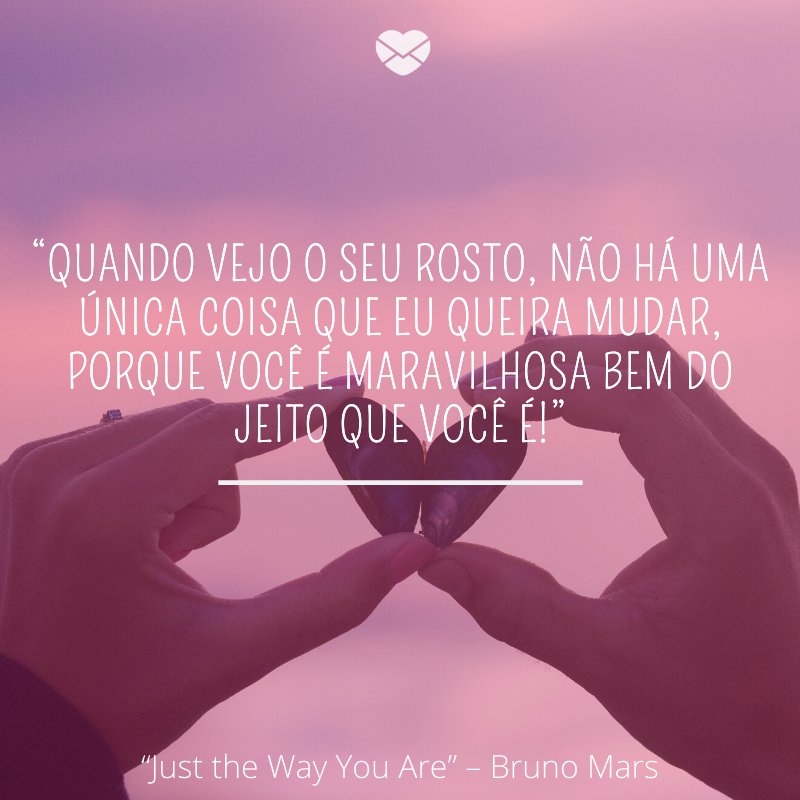 Imagem com a letra da musica do Bruno Mars