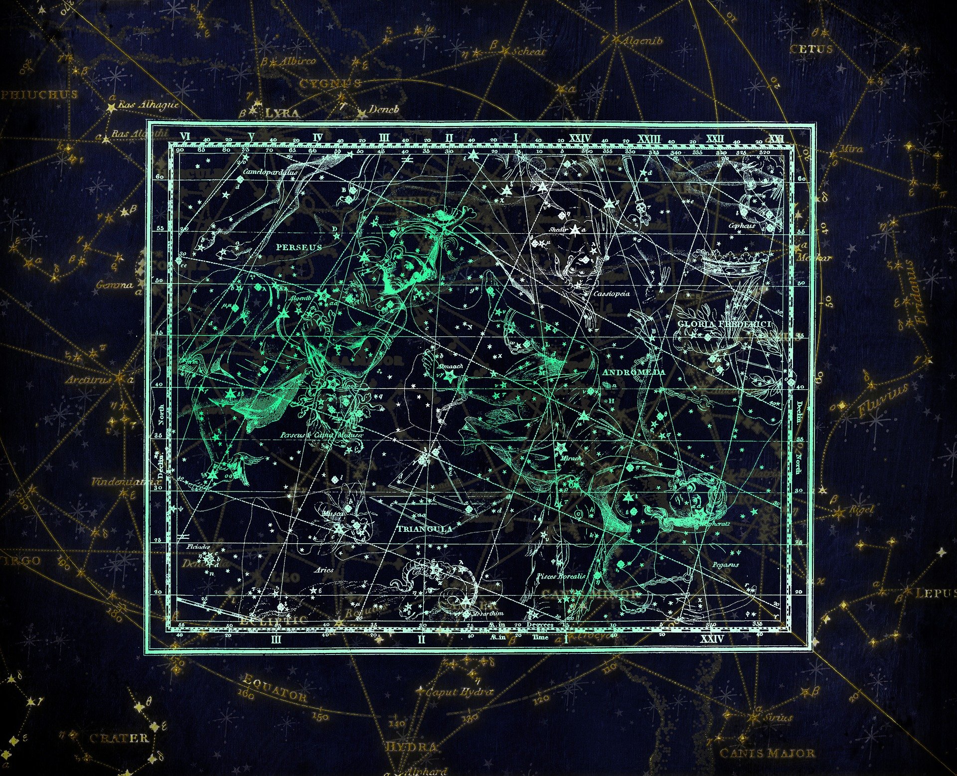 Mapa de constelações.