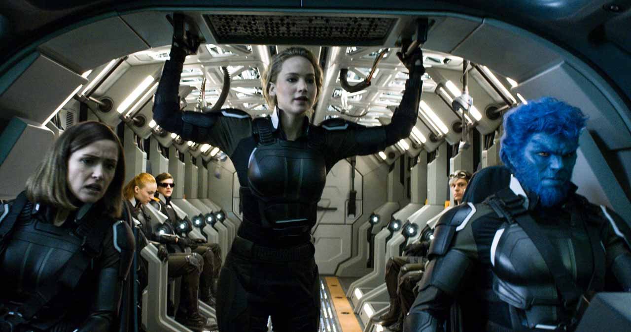 Divulgação X-Men. Personagens do X-Men em cena de filme.