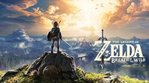 Reprodução/Nintendo Capa do jogo 'The Legend of Zelda: Breath of the Wild' com link no topo de uma montanha, olhando o reino de Hyrule.