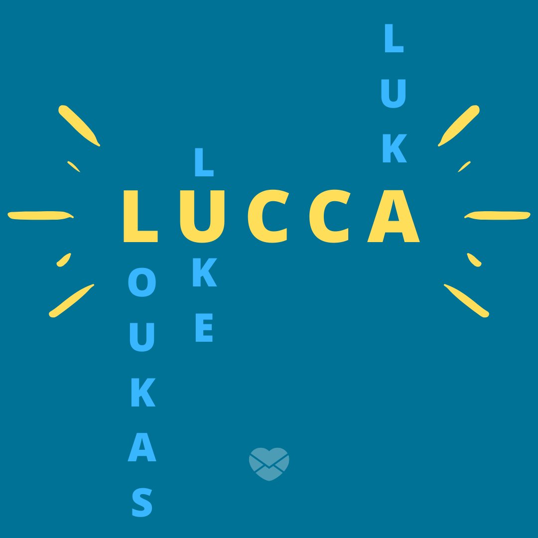 Anagrama com nome Lucca e suas derivações