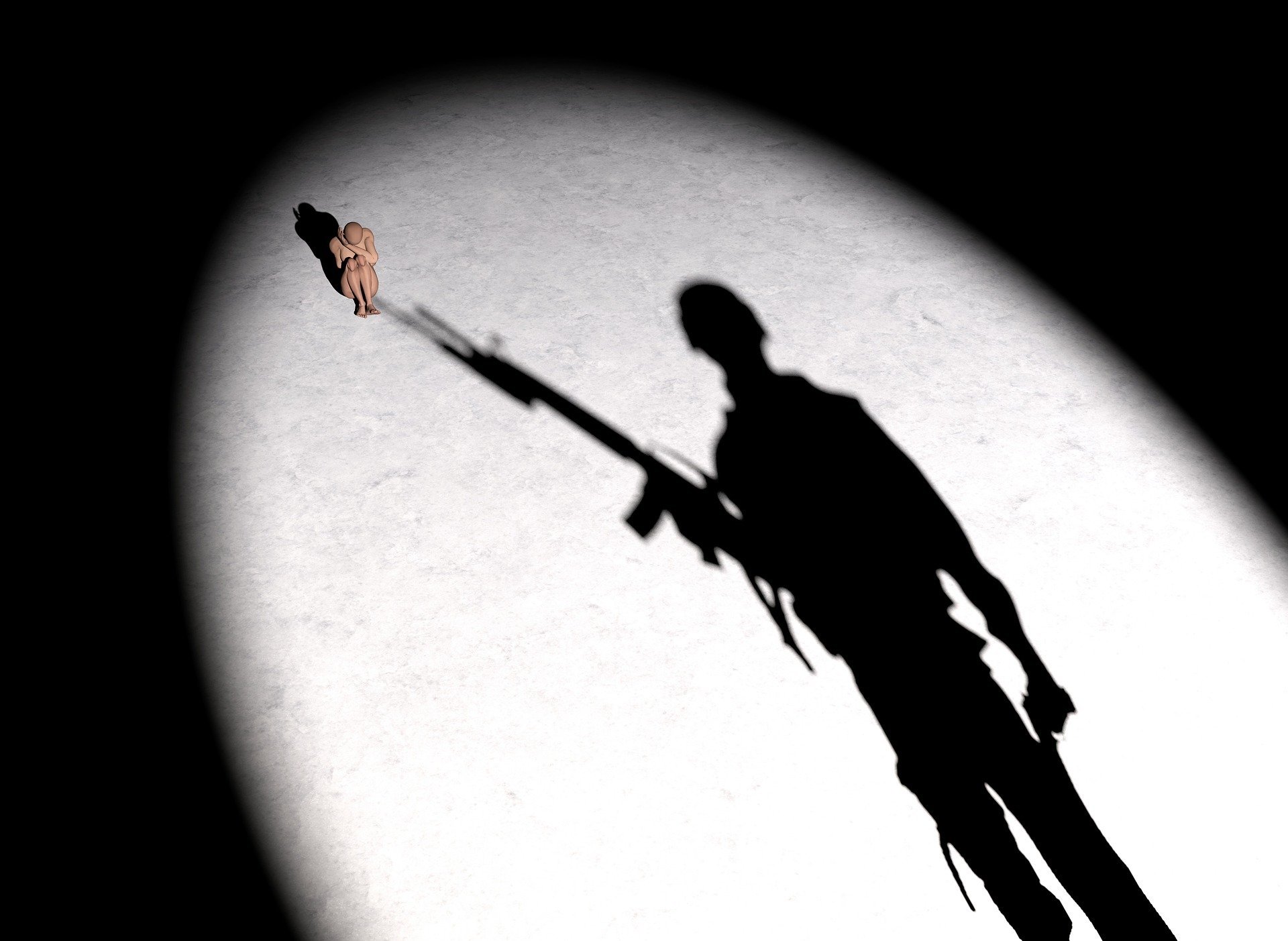 Imagem da sombra de soldado