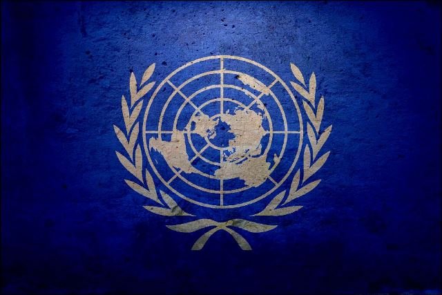 Logotipo oficial da Organização das Nações Unidas.