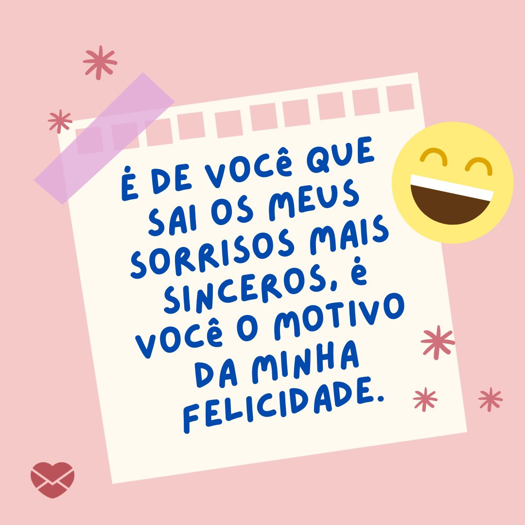 Mensagens Com Amor | Canva 'Obrigada por me fazer sentir esse ''amor'' que tanto dizem por aí...' - 30 mensagens de amor para o namorado