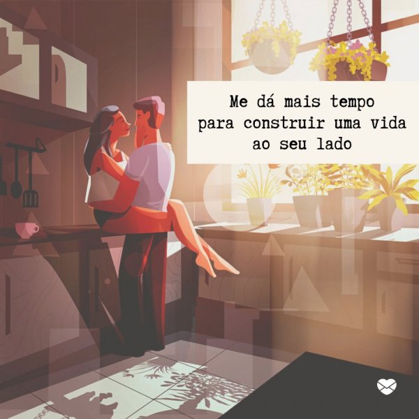 Mensagens Com Amor/Canva 'Me dá mais tempo para construir uma vida ao seu lado' - Um ano de namoro