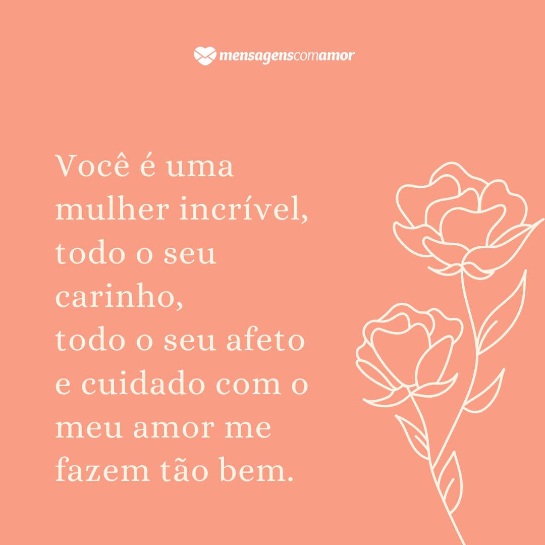 Mensagens Com Amor | Canva 'Você é uma mulher incrível, todo o seu carinho, todo o seu afeto e cuidado com o meu amor me fazem tão bem' - Mensagens para a cunhada