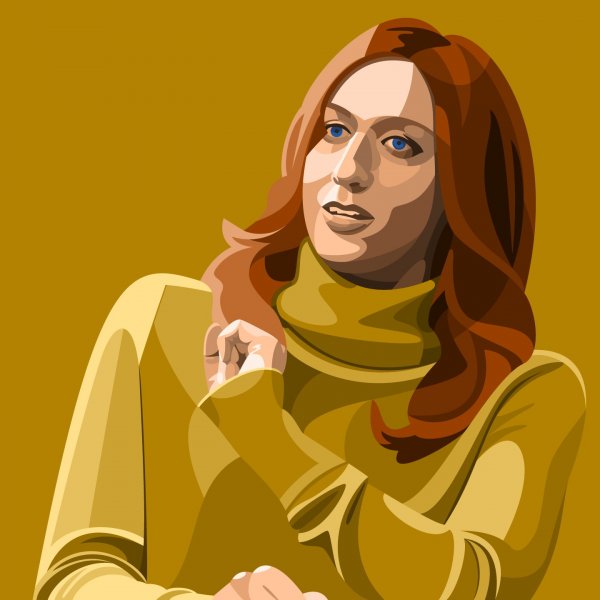 Reprodução/ Site Curtis Simpson Desenho de mulher/ Personagem Gina Linetti da série Brooklyn Nine-Nine