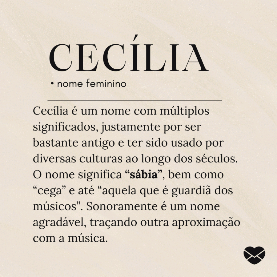 Significado do nome Cecília origem, frases e mais Significado do nome Cecília origem, frases e mais