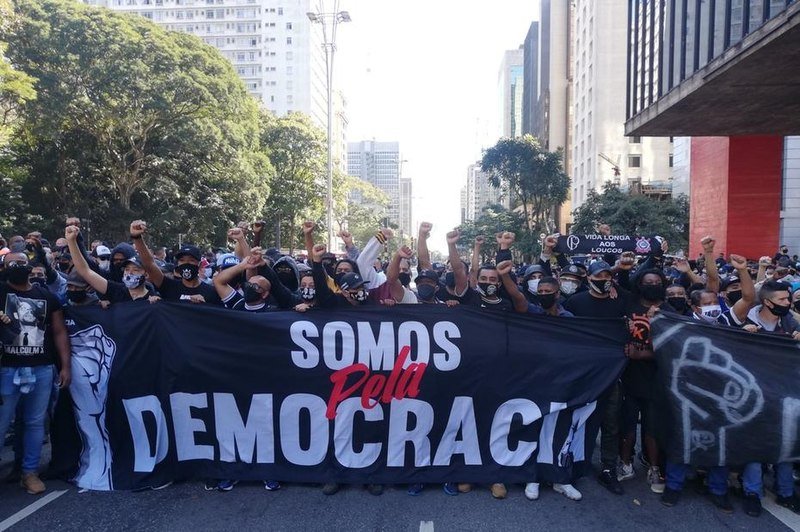 Manifestação de rua antifascismo em São Paulo, 2020