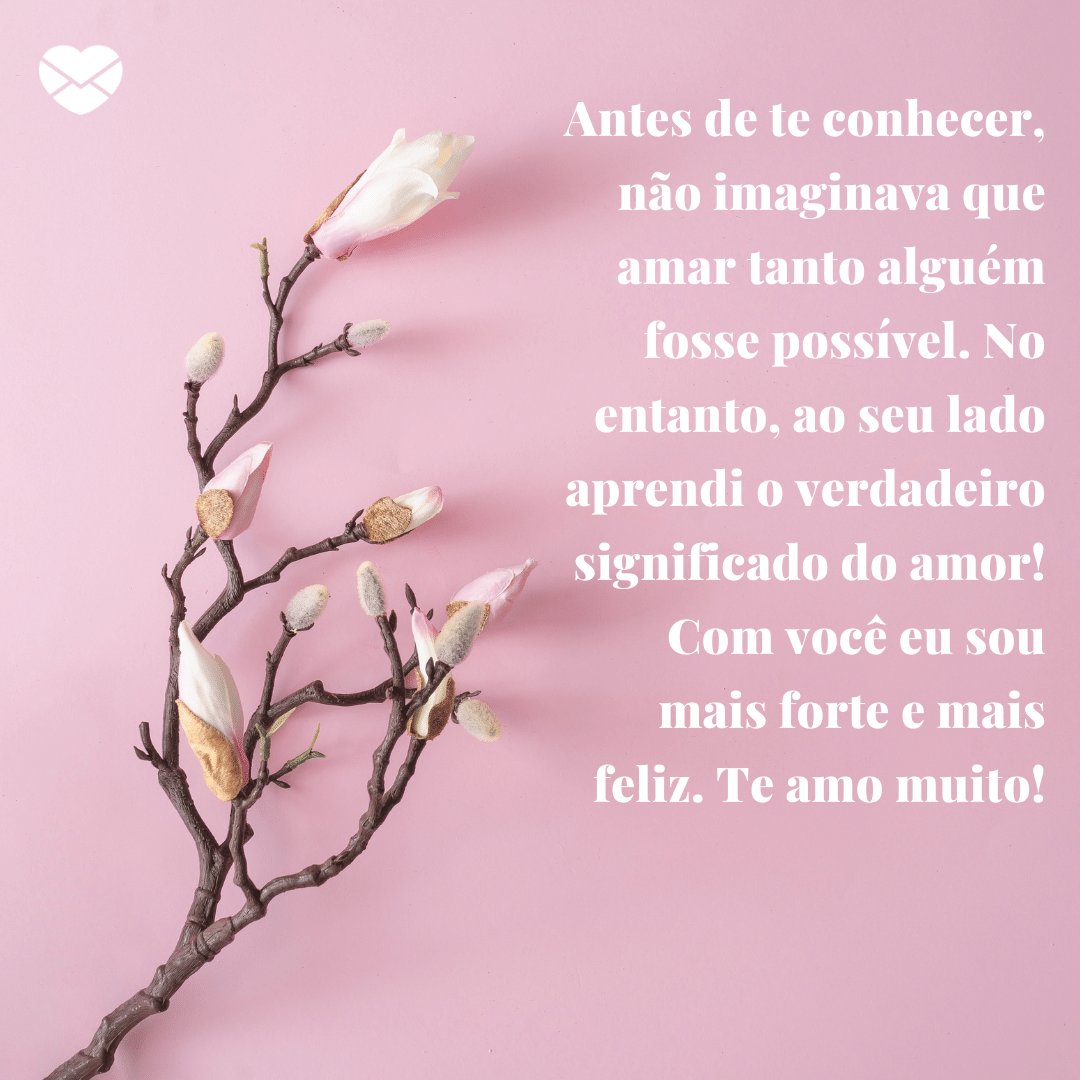 'Antes de te conhecer, não imaginava que amar tanto alguém fosse possível. No entanto, ao seu lado aprendi o verdadeiro significado do amor...' -  Par perfeito