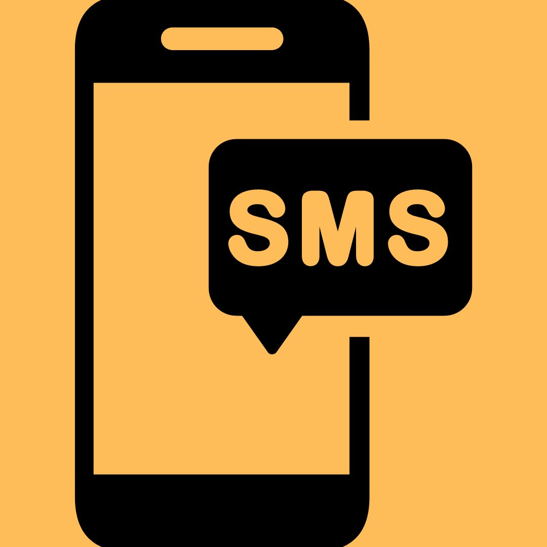 Ilustração de celular com notificação de mensagem