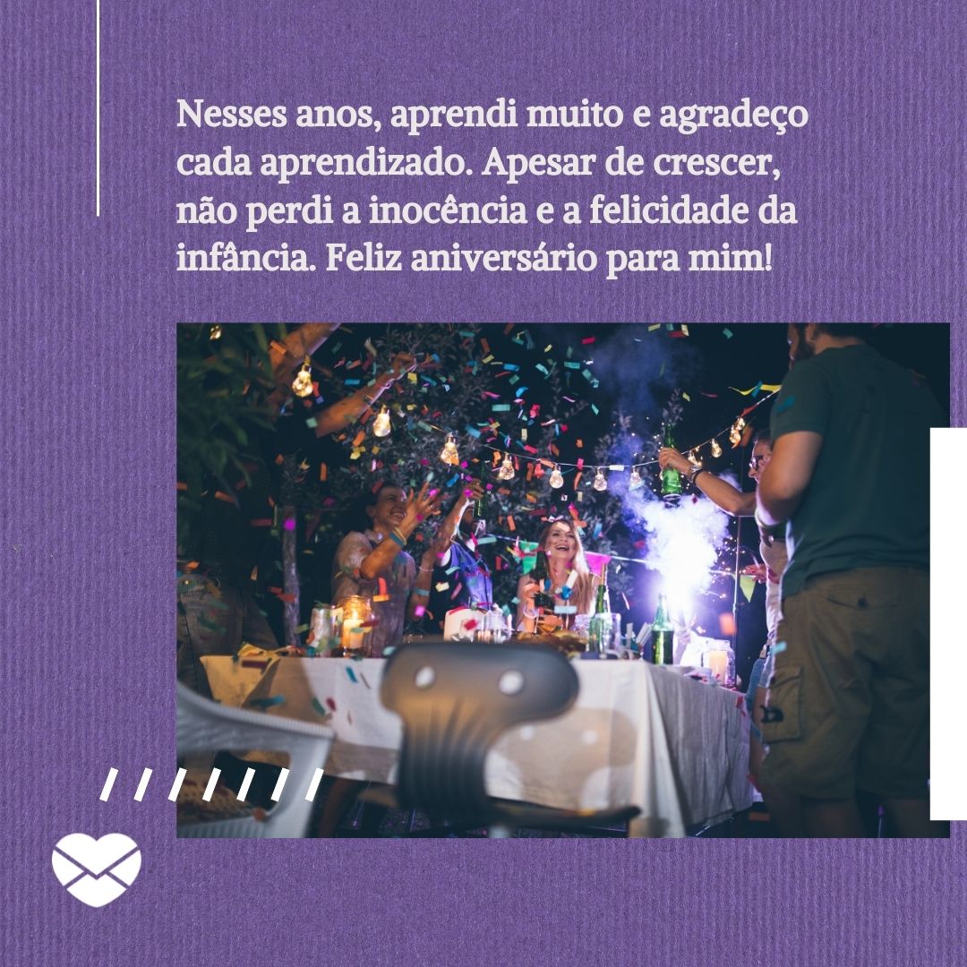 Canva / Mensagens Com Amor 'Que hoje seja mais um dia abençoado e que meu próximo ciclo seja o melhor!' - Parabéns para mim