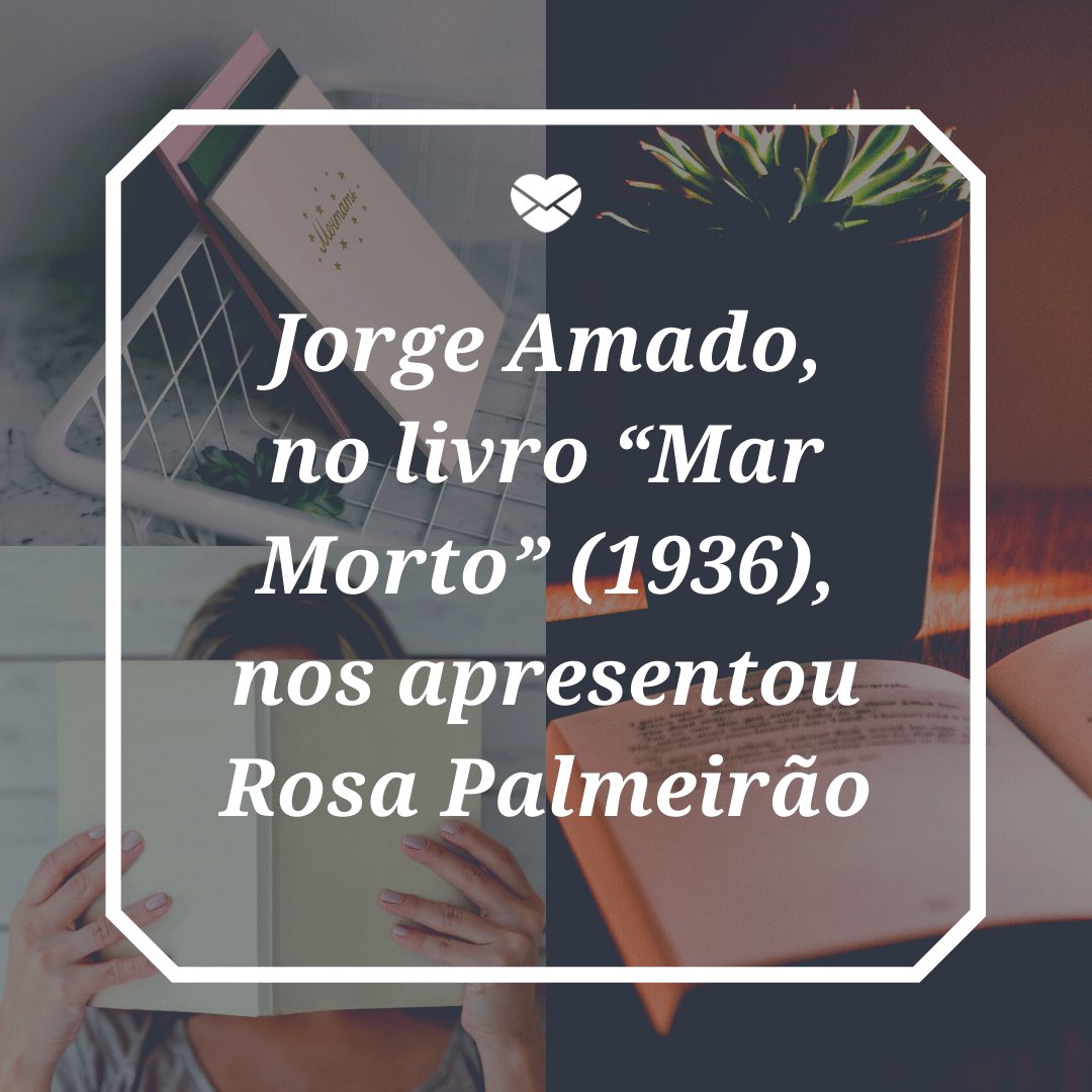 'Jorge Amado, no livro “Mar Morto” (1936), nos apresentou Rosa Palmeirão' - Frases de Rosa