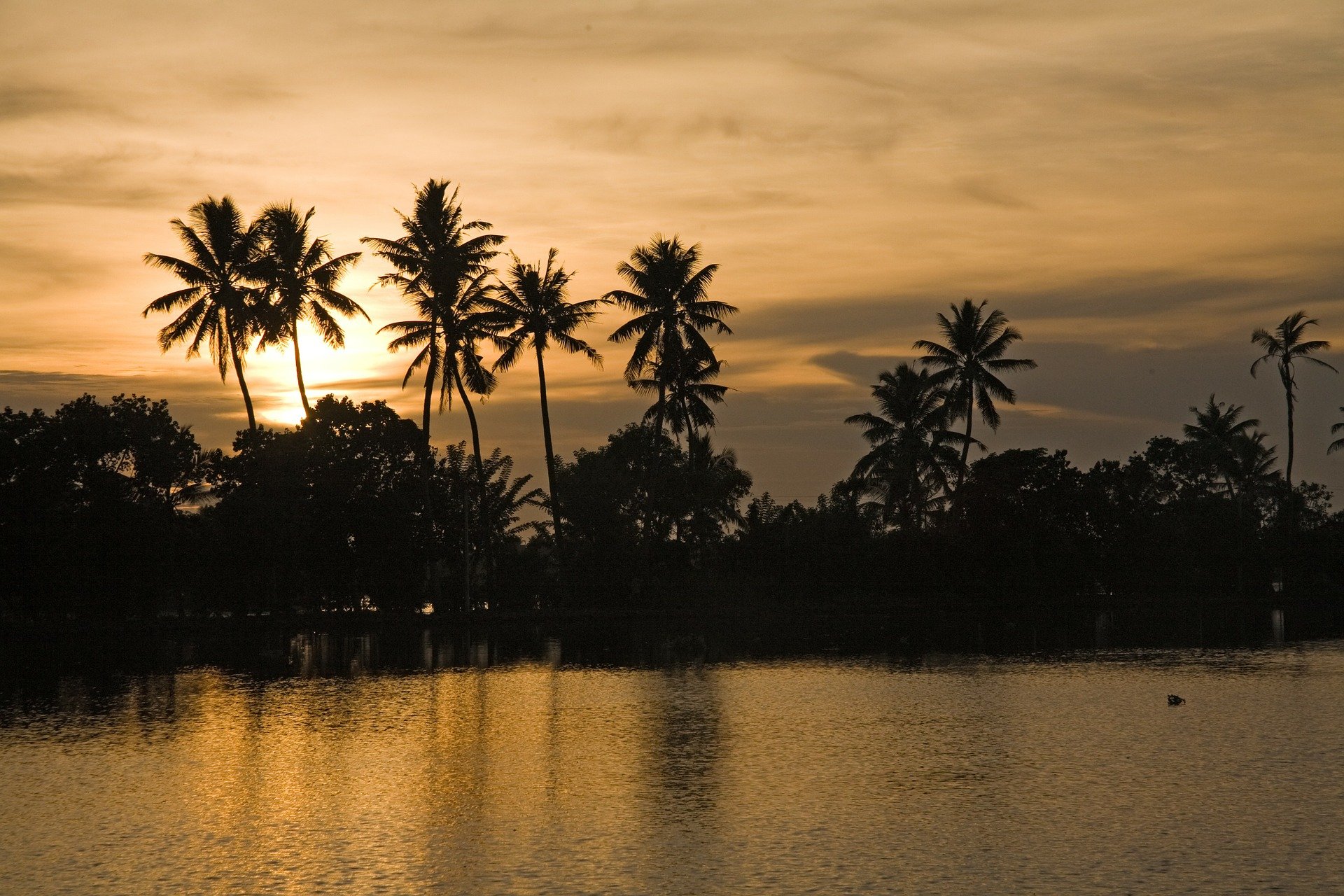 Praia de Kerala na índia.