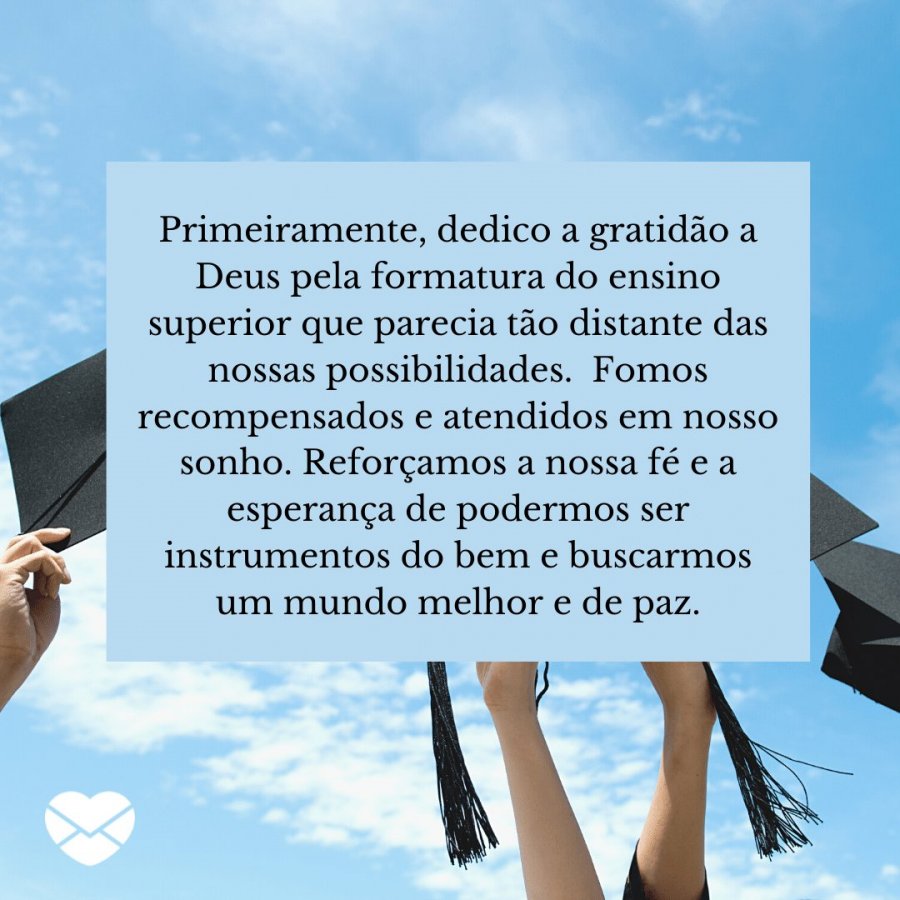 Agradeça A Deus No Discurso De Formatura Do Ensino Superior 3325